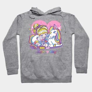 Rainbow friends retro girl Hoodie